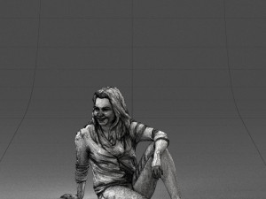 sitting girl 0134 3d print ready 3D Принт Модель