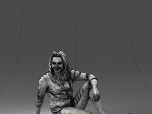sitting girl 0134 3d print ready 3D Принт Модель