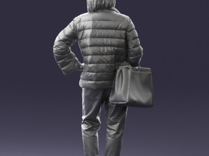 woman with bag 0135 Model 3D