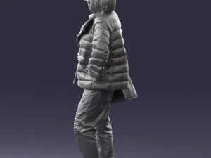 000469 Casual Woman with Shopping Bag 3D Model