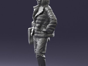 woman with bag 0135 Model 3D