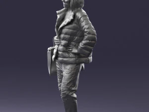 000469 Casual Woman with Shopping Bag 3D Model