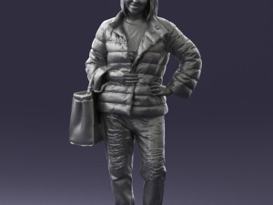 woman with bag 0135 Model 3D
