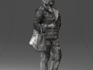 woman with bag 0135 Model 3D