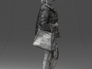 woman with bag 0135 Model 3D