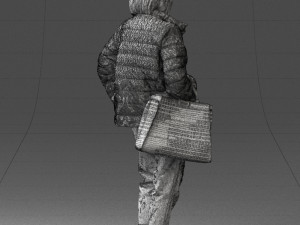 woman with bag 0135 Model 3D