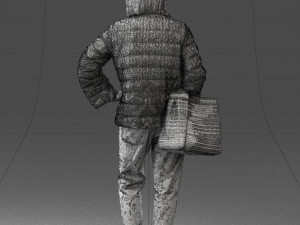 woman with bag 0135 Model 3D
