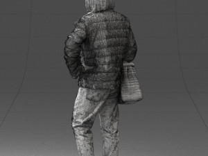 woman with bag 0135 Model 3D