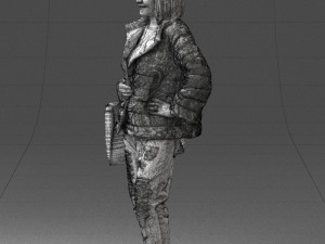 woman with bag 0135 Model 3D