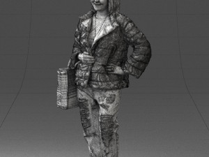 woman with bag 0135 Model 3D