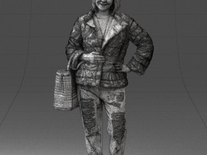 woman with bag 0135 Model 3D