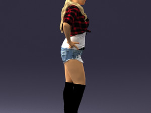 woman in shorts 0139 3D Model