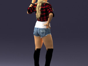 woman in shorts 0139 3D Model