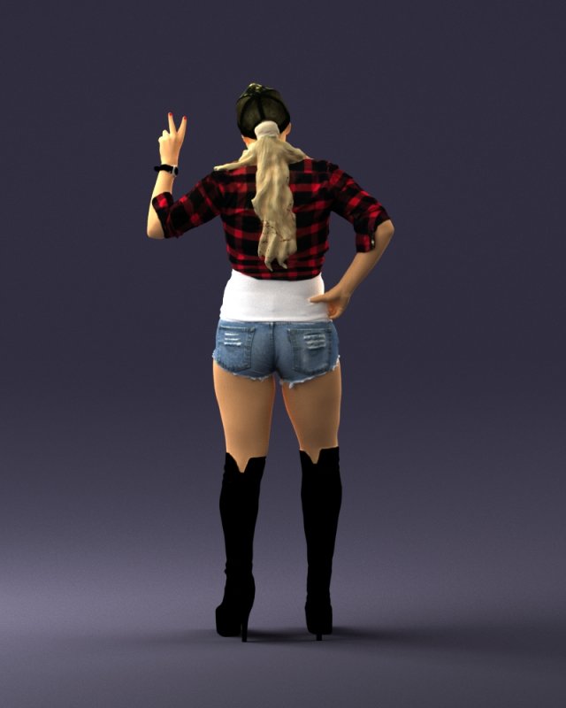 woman in shorts 0139 3D Model in Woman 3DExport