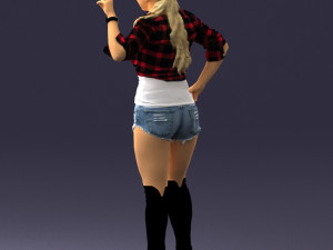 woman in shorts 0139 3D Model