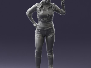 woman in shorts 0139 3D Model