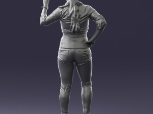 woman in shorts 0139 3D Model