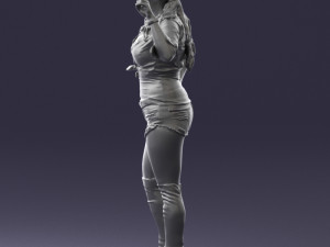 woman in shorts 0139 3D Model
