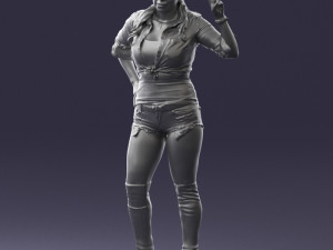 woman in shorts 0139 3D Model