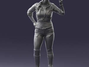 woman in shorts 0139 3D Model