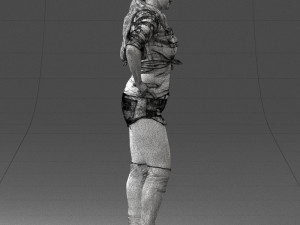 woman in shorts 0139 3D Model