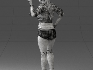 woman in shorts 0139 3D Model