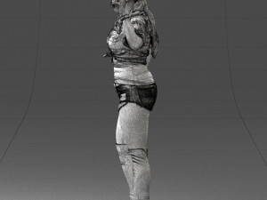 woman in shorts 0139 3D Model
