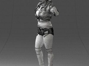 woman in shorts 0139 3D Model
