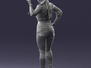 000473 Woman Showing Peace Sign 3dp 3D Print Model