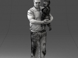 man with child 0132 3D Model