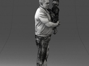 man with child 0132 3D Model