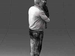 man with child 0132 3D Model