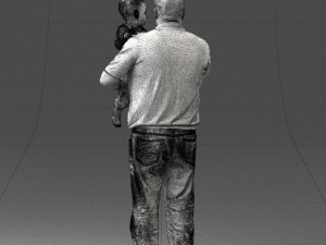 man with child 0132 3D Model