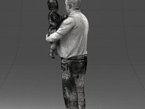 man with child 0132 3D Model