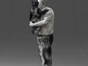 man with child 0132 3D Model