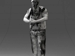 000466 Отец держит ребенка 3D Модель