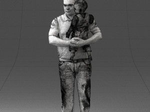 man with child 0132 3D Model