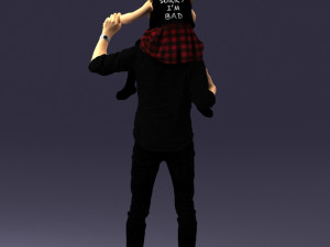man with girl 0137 3D Model
