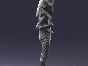 man with girl 0137 3D Model