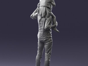 man with girl 0137 3D Model