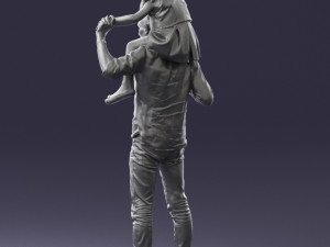 man with girl 0137 3D Model