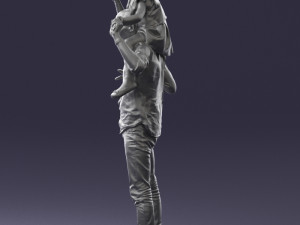 man with girl 0137 3D Model
