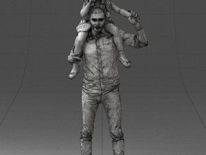 man with girl 0137 3D Model