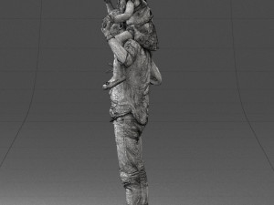 man with girl 0137 3D Model