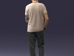 man with laptop 0138 3D Model