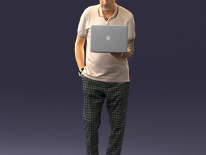 man with laptop 0138 3D Model