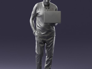 man with laptop 0138 3D Model