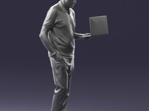 man with laptop 0138 3D Model