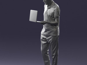 man with laptop 0138 3D Model