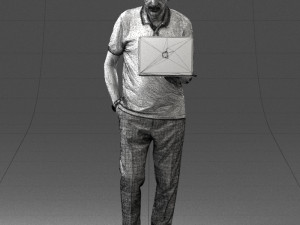 man with laptop 0138 3D Model